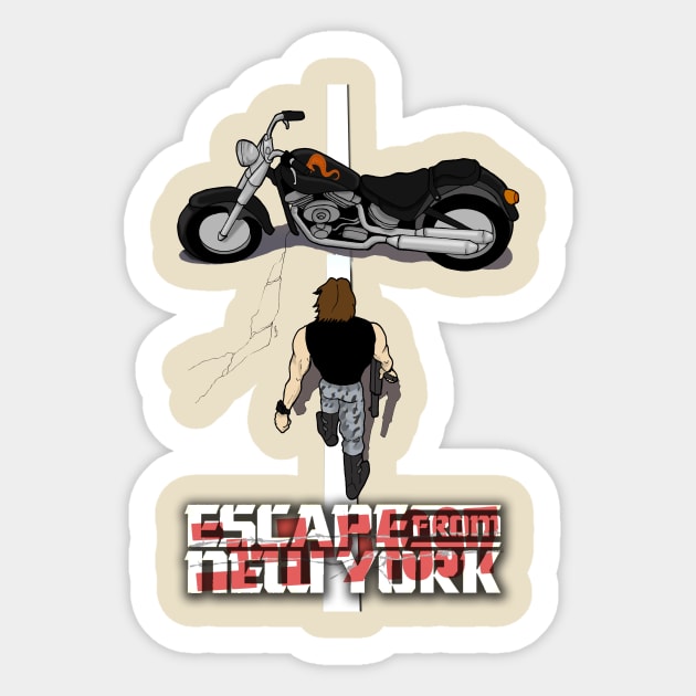 snake plissken Sticker by RedSheep